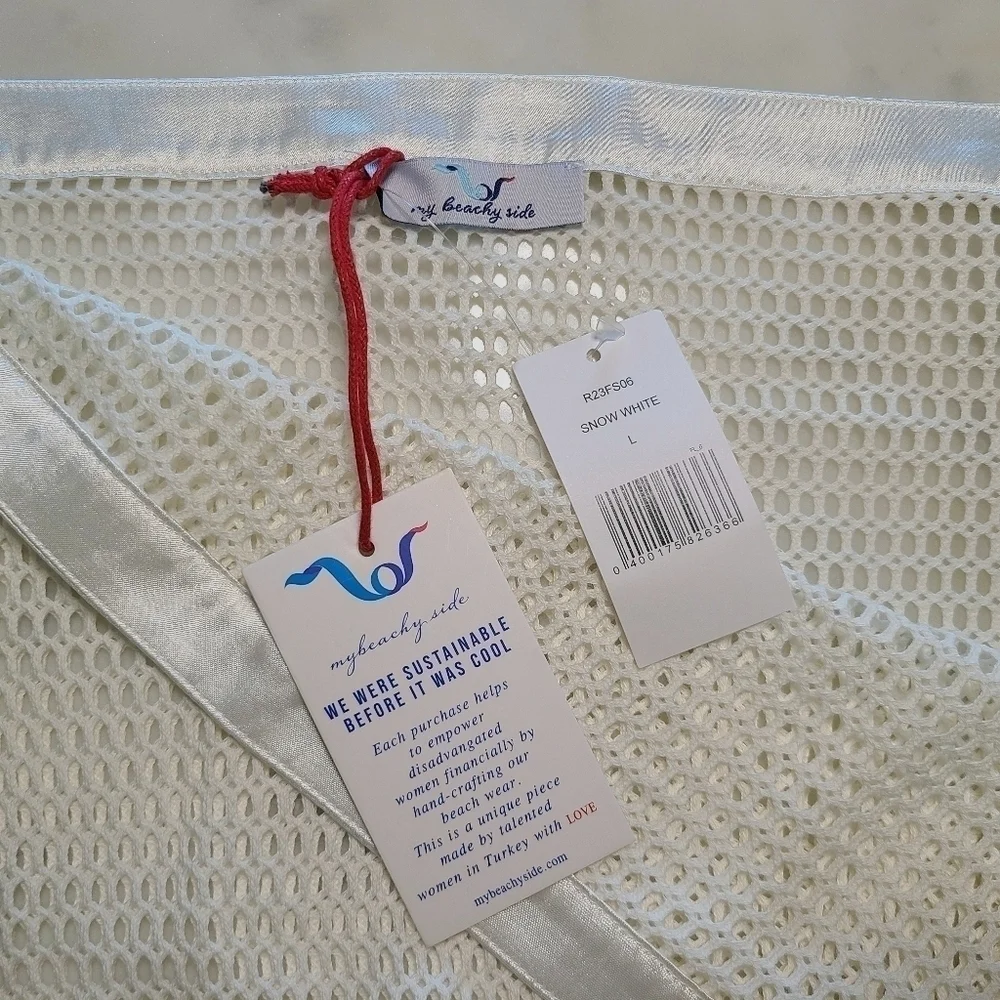 My Beachy Side Camelia Maxi Skirt, Size Large, White, NWT